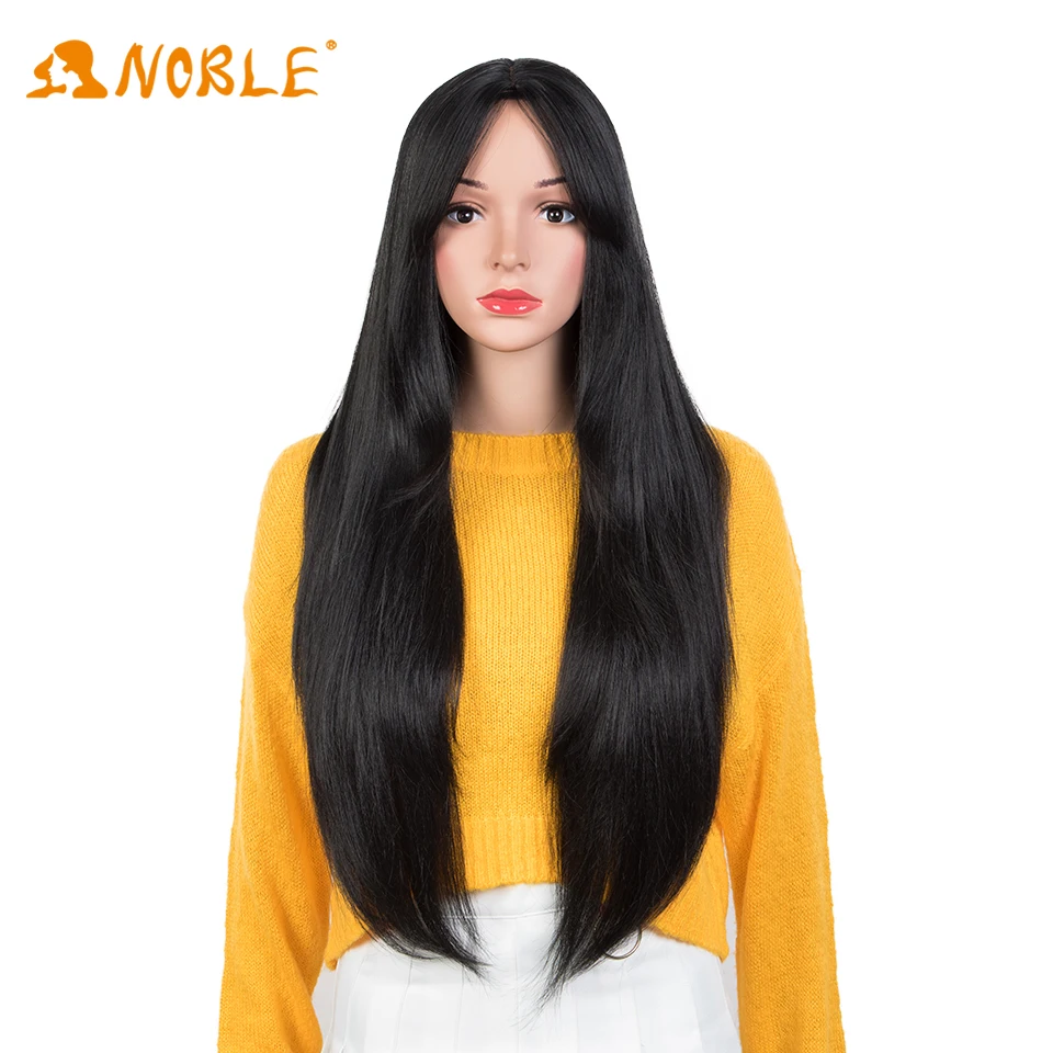 Синтетический длинный парик Noble girl 32 дюйма прямые с челкой парики для женщин