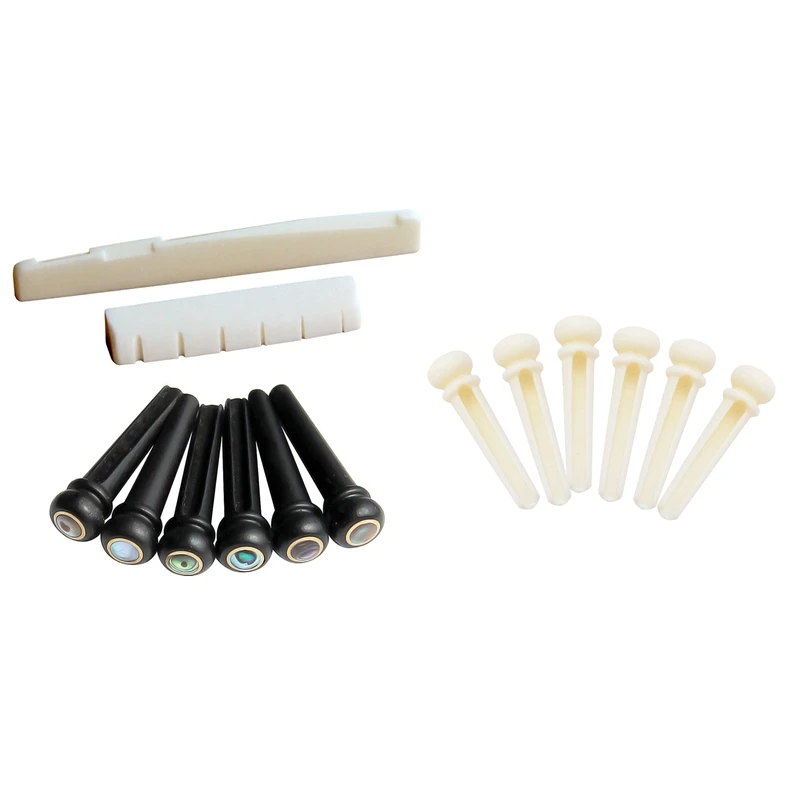 1SET 6 String Acoustic Guitar Bone Bridge Saddle And Nut & 6Pcs Real Bone Material Acoustic Guitar Bridge Pins
1SET 6 String Acoustic Guitar Bone Bridge Saddle And Nut & 6Pcs Real Bone Material Acoustic Guitar Bridge Pins