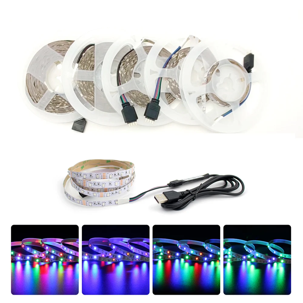 2835 RGB Light Strip Not Waterproof Flexible Light Lamp for TV Background Lighting,with 3 Key USB Remote Controller 60led/M 5V
2835 RGB Light Strip Not Waterproof Flexible Light Lamp for TV Background Lighting,with 3 Key USB Remote Controller 60led/M 5V