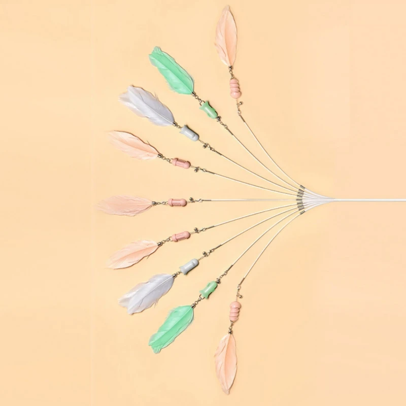 Pet Cat Teaser Toys Replacement Pet Feather Toys Set for Kitten Fun Exercise Playing Cat Wand Stick Toys Pet Training Products
Pet Cat Teaser Toys Replacement Pet Feather Toys Set for Kitten Fun Exercise Playing Cat Wand Stick Toys Pet Training Products