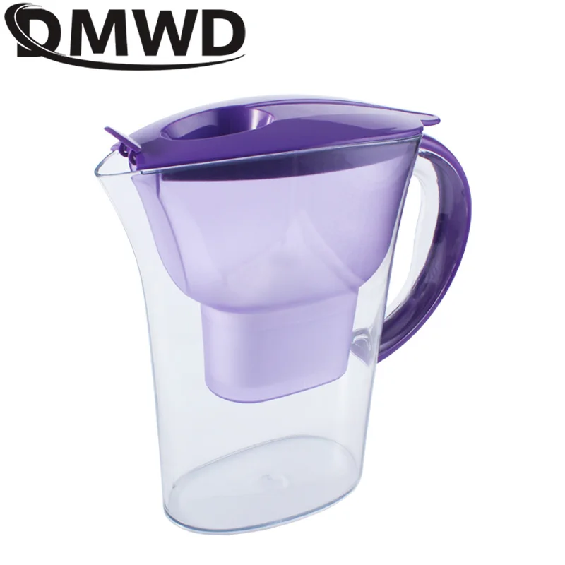 

DMWD Household Direct Drink Net Kettle Kitchen Faucet Tap Water Purifier MINI Portable Activated Carbon Cups Filter Pitcher 2.5L