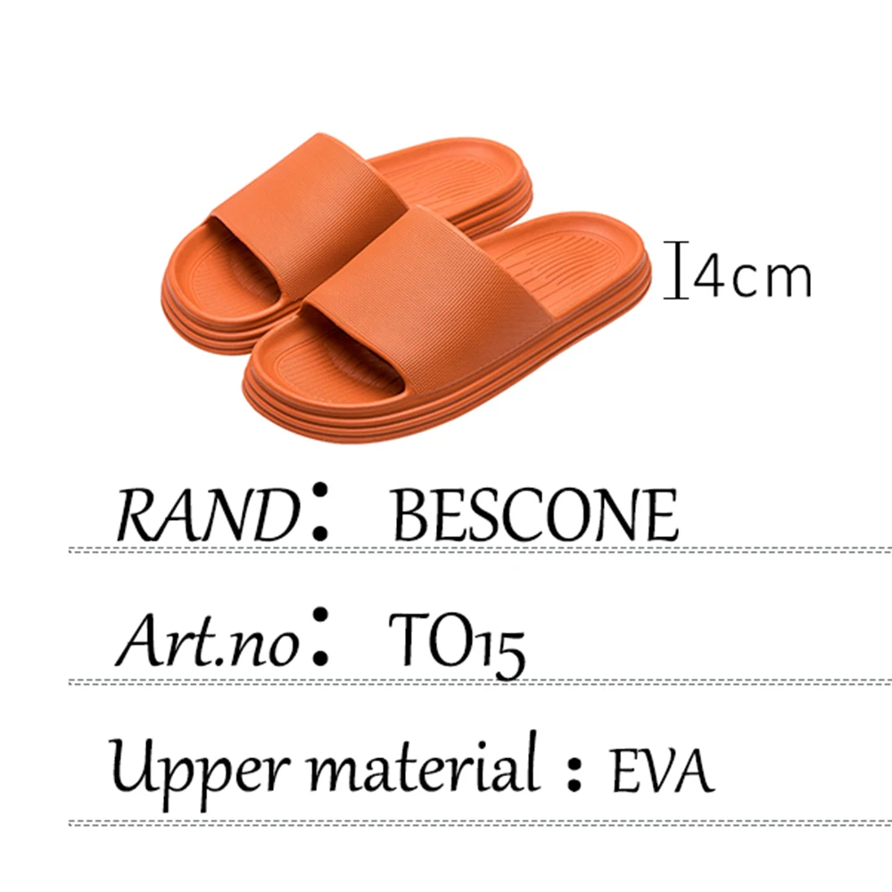 BESCONE Women's Slippers Summer Wear Super Soft Thick-soled Couple Slippers Male Unisex Outdoor Breathable Female Shoes New TO15
BESCONE Women's Slippers Summer Wear Super Soft Thick-soled Couple Slippers Male Unisex Outdoor Breathable Female Shoes New TO15