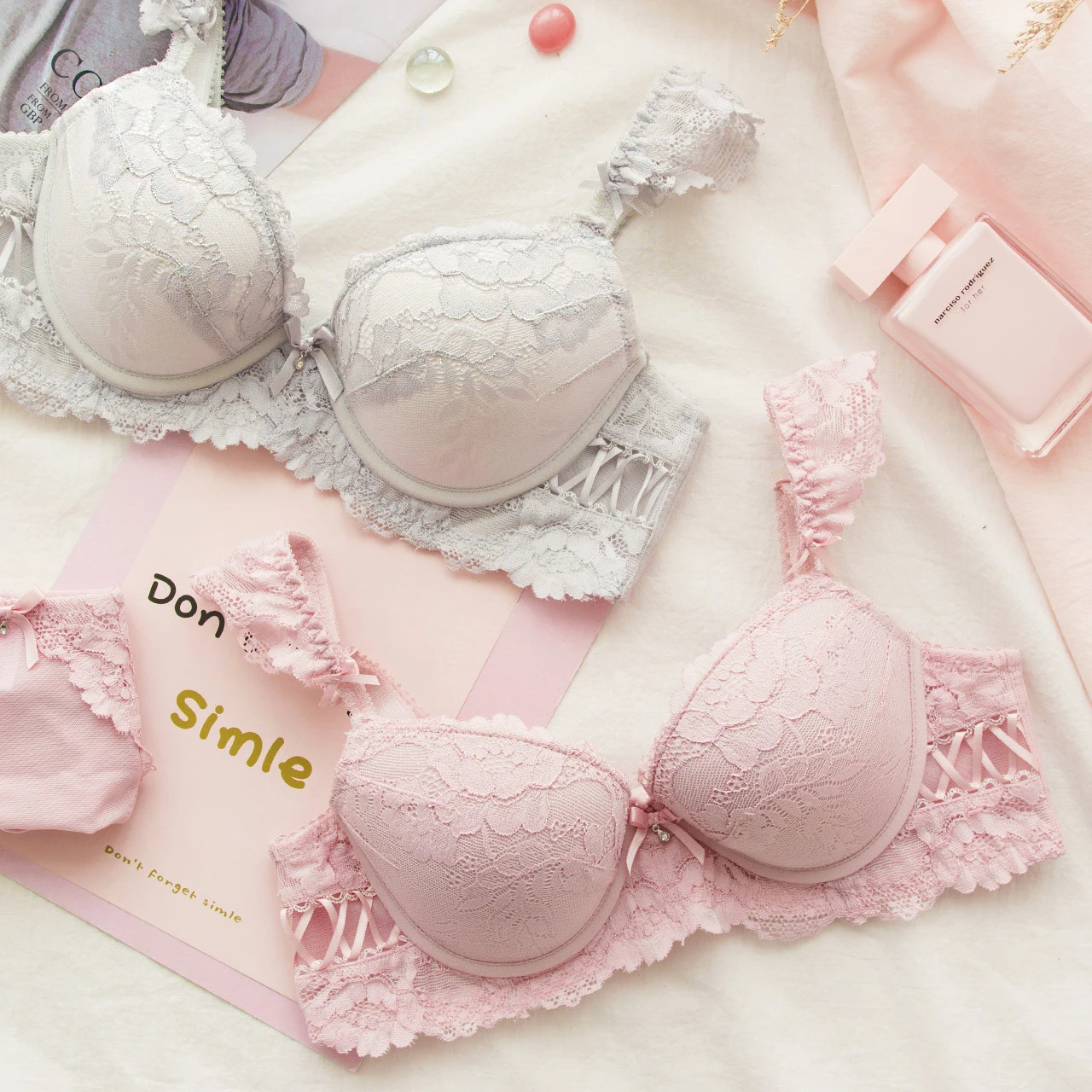 Roseheart New For Women Pink Gray Push Up Cup B C Bra Sets Cotton Lace Trim Cotton Panties Sexy Lingerie Sets Underwear
Roseheart New For Women Pink Gray Push Up Cup B C Bra Sets Cotton Lace Trim Cotton Panties Sexy Lingerie Sets Underwear