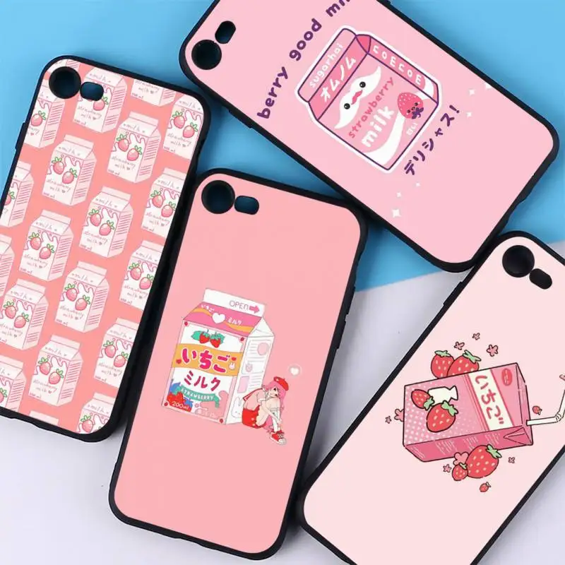 YNDFCNB Cute Japanese Strawberry Milk Phone Case for iPhone 11 12 13 mini pro XS MAX 8 7 6 6S Plus X 5S SE 2020 XR cover 
YNDFCNB Cute Japanese Strawberry Milk Phone Case for iPhone 11 12 13 mini pro XS MAX 8 7 6 6S Plus X 5S SE 2020 XR cover