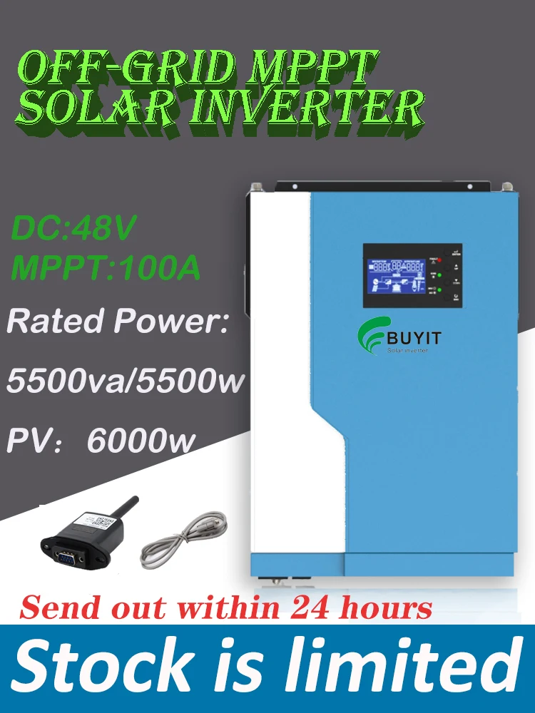 Автономный Гибридный солнечный инвертор 5500 Вт 48 В MPPT 230 А 6000 PV постоянного тока с