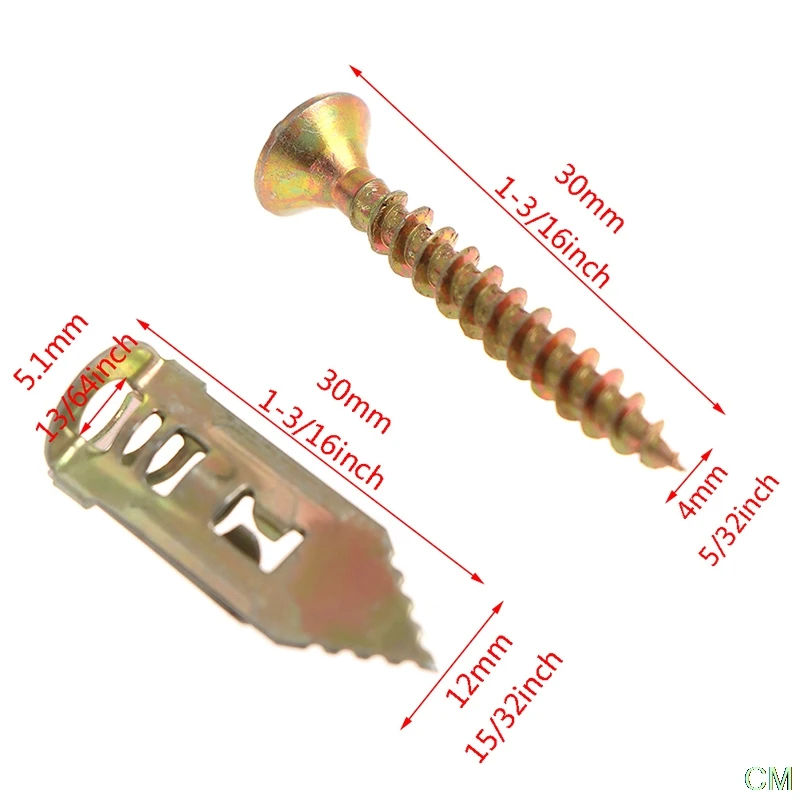 10 pcs Self Drilling Anchors Screws Drywall Anchor Self Tapping Screws Easy Application
10 pcs Self Drilling Anchors Screws Drywall Anchor Self Tapping Screws Easy Application