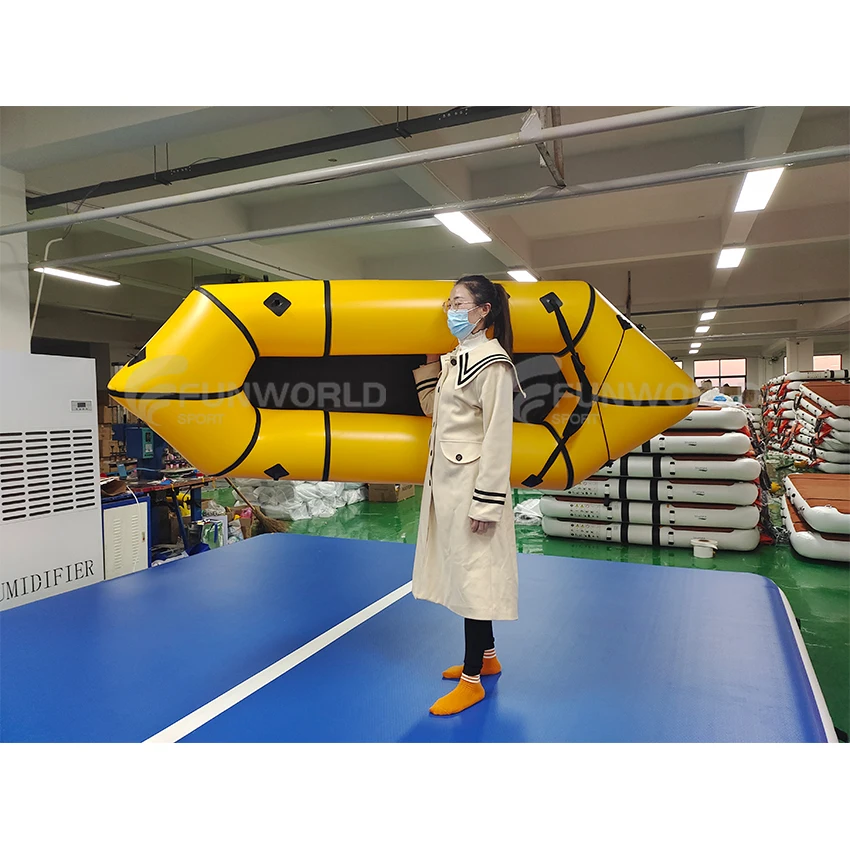 Легкий складной надувной плот FUNWORLD на заказ из ТПУ 1 человек дешевая упаковка |
