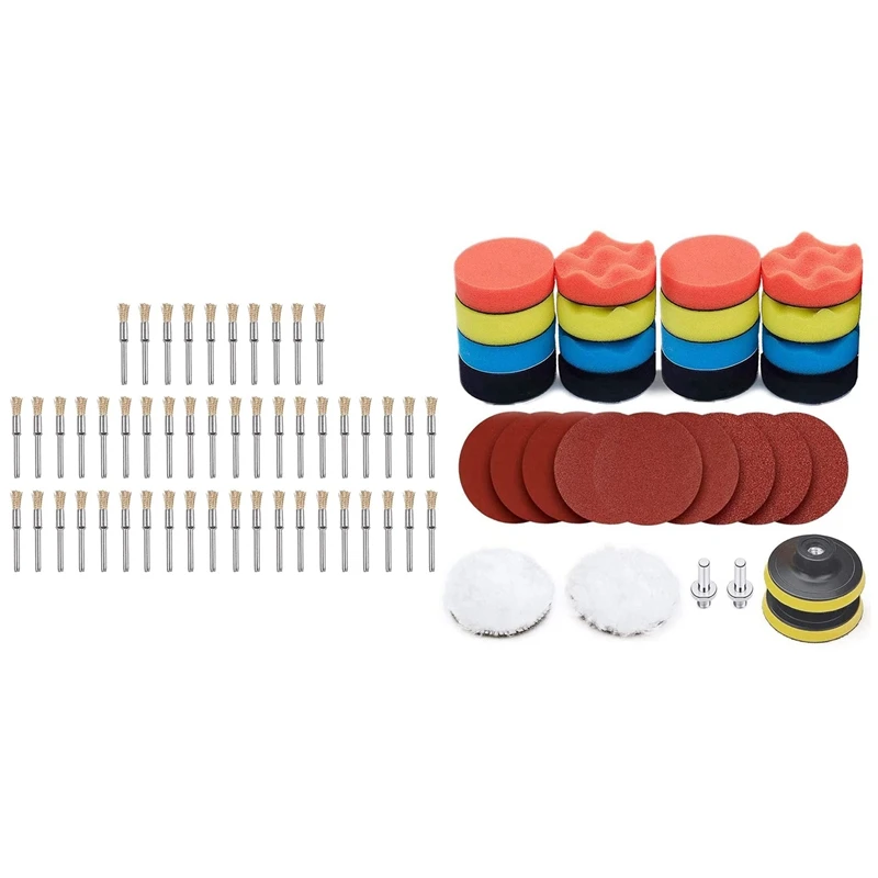 1Set Polishing Pad Kit, Car Foam Drill Bit & 50Pcs Brass Wire Brush 5Mm Diameter Polishing Brush
1Set Polishing Pad Kit, Car Foam Drill Bit & 50Pcs Brass Wire Brush 5Mm Diameter Polishing Brush