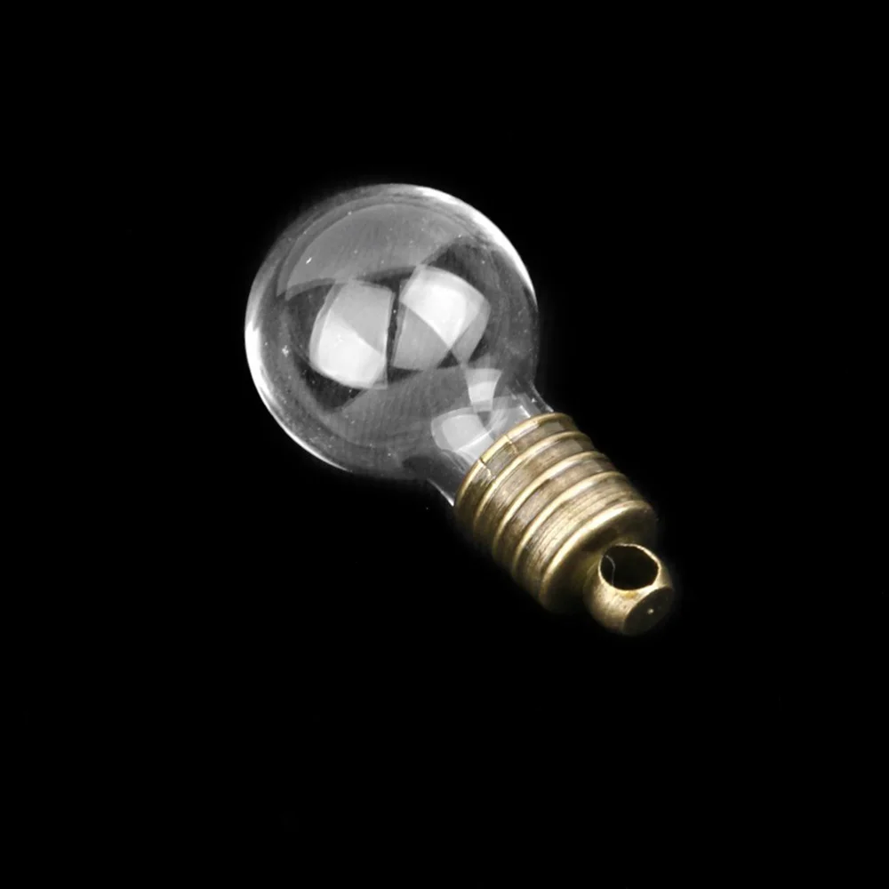 10pcs Bulb Shaped Mini Glass Wish Bottles Jars with Cap (Clear)
10pcs Bulb Shaped Mini Glass Wish Bottles Jars with Cap (Clear)