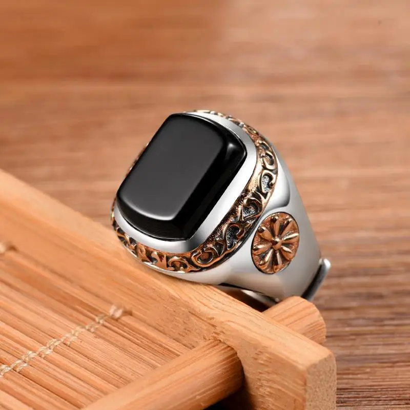Kedoria Design Retro Silver Ring Men's Single Ring Chinese Style Adjustable Size Personality Trend Retro Black Index Finger
Kedoria Design Retro Silver Ring Men's Single Ring Chinese Style Adjustable Size Personality Trend Retro Black Index Finger