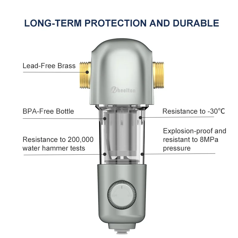 WHEELTON Whole House Water Filter System 4000L/H Large Water Yield 3/4" With Backwash 40m Filtration Precision Grey Color New
WHEELTON Whole House Water Filter System 4000L/H Large Water Yield 3/4" With Backwash 40m Filtration Precision Grey Color New