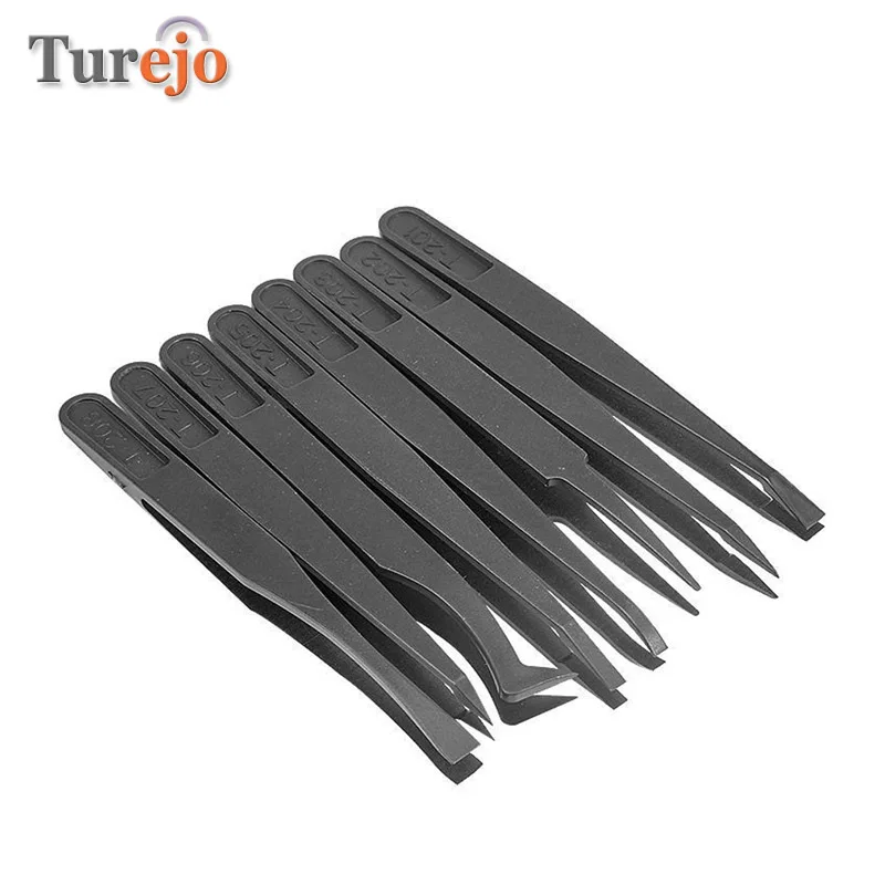 8 PCS Electronic Tweezers Carbon Fiber Precision Tweezers Kit Anti-Static Anti Magnetic For Electronics Phone Repair Tools Set 
8 PCS Electronic Tweezers Carbon Fiber Precision Tweezers Kit Anti-Static Anti Magnetic For Electronics Phone Repair Tools Set