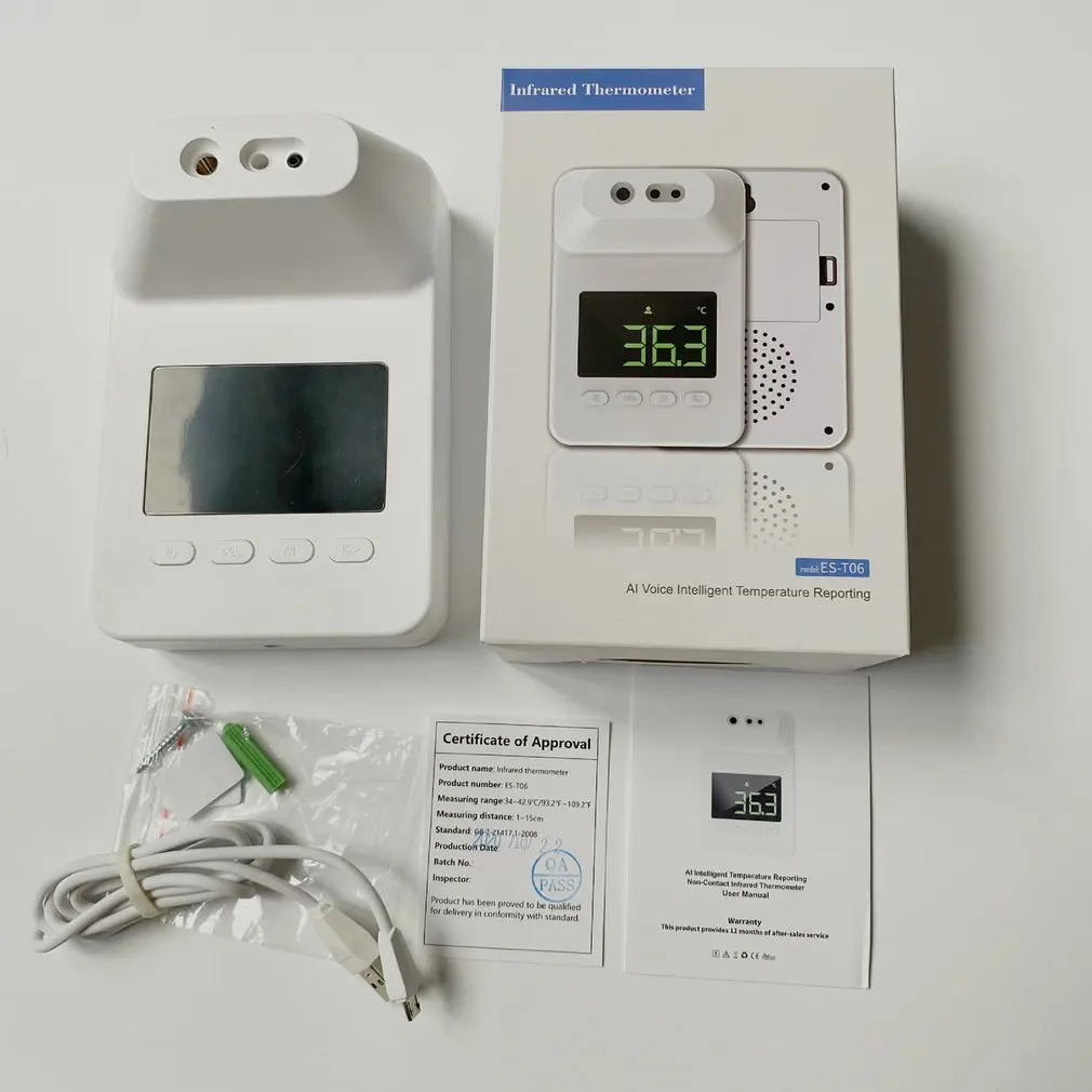 T03 Wall-mounted Thermometer Automatic Smart Sensor Non-contact Infrared Thermometer High Precision Forehead Thermometer
T03 Wall-mounted Thermometer Automatic Smart Sensor Non-contact Infrared Thermometer High Precision Forehead Thermometer