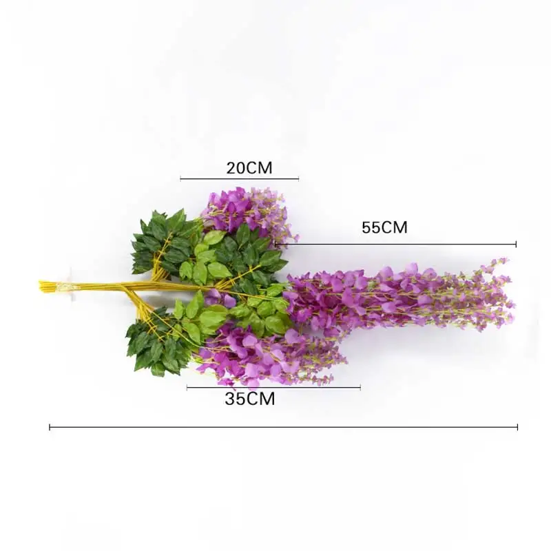 12Pcs 110CM Wisteria Artificial Flower Wreath Hanging On The Wedding Garden Outdoor Greening DIY Party Home Garden Decoration
12Pcs 110CM Wisteria Artificial Flower Wreath Hanging On The Wedding Garden Outdoor Greening DIY Party Home Garden Decoration