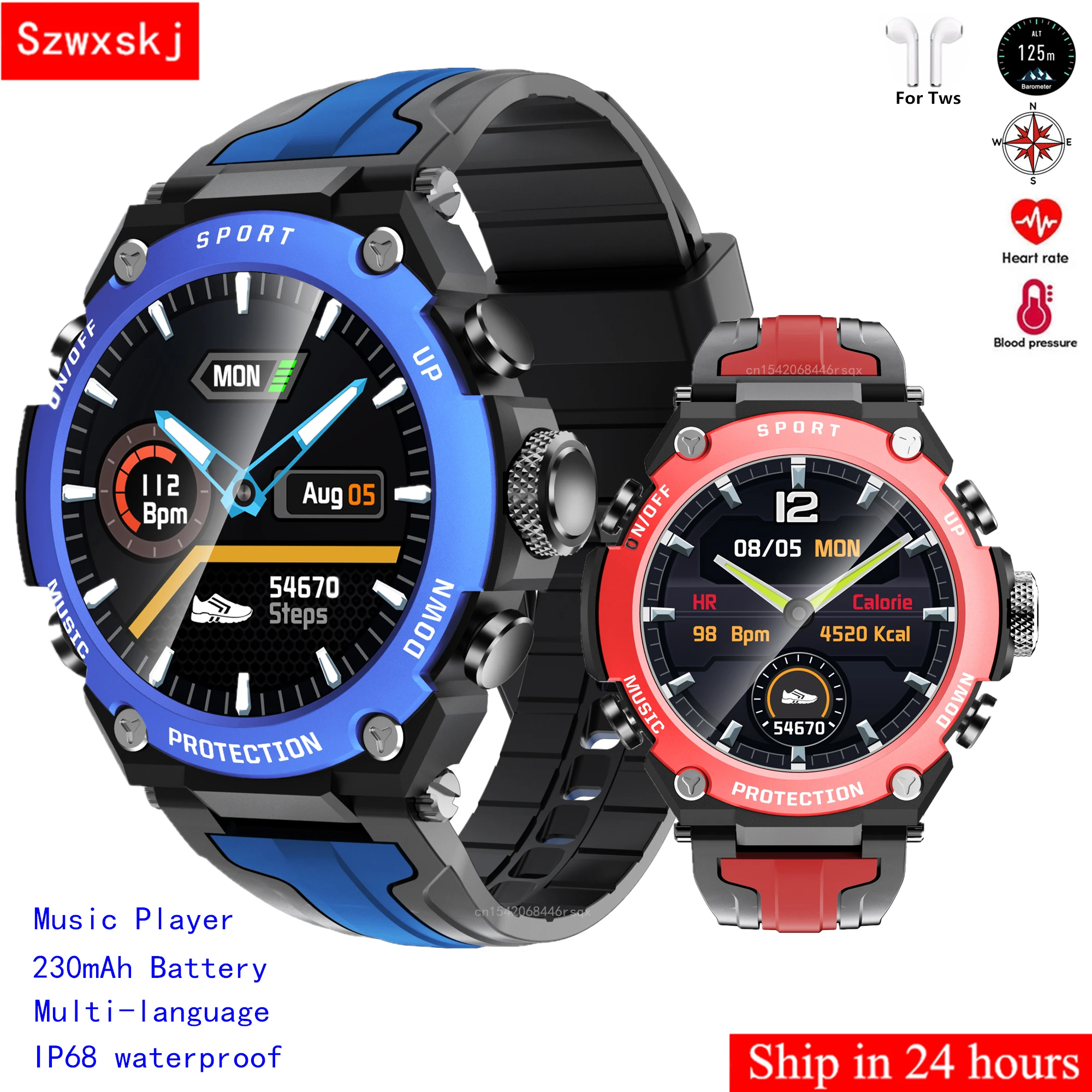 DK10 Smart Watch IP68 Waterproof 1.3" Screen Fitness Tracker Monitor Bracelet Sport Men Women Compass Air Pressure Smartwatch
DK10 Smart Watch IP68 Waterproof 1.3" Screen Fitness Tracker Monitor Bracelet Sport Men Women Compass Air Pressure Smartwatch