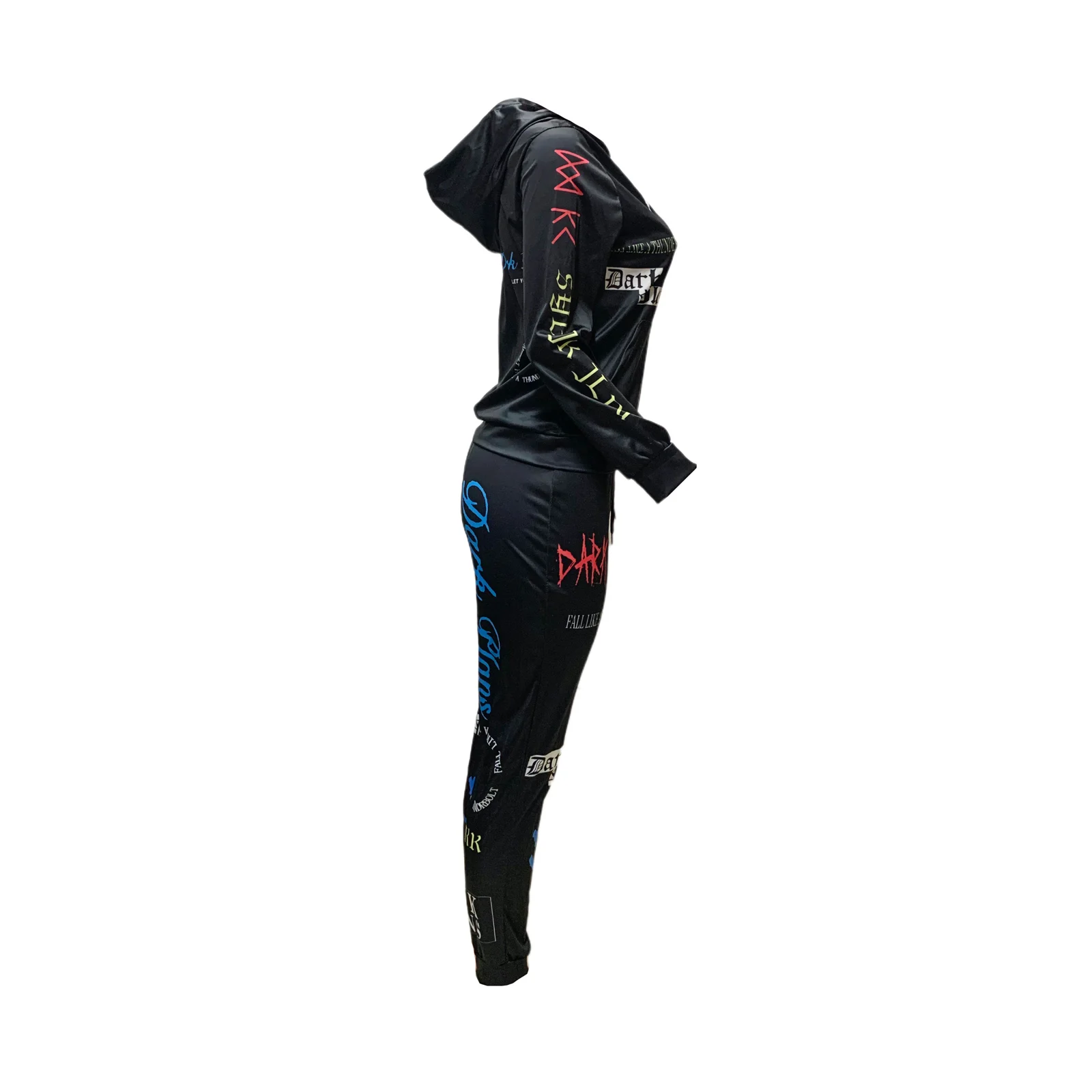 2 Pcs Women Letter Pattern Outfits, Adults Long Sleeve Front Pocket Hoodie + Pencil Pants with Drawstring
2 Pcs Women Letter Pattern Outfits, Adults Long Sleeve Front Pocket Hoodie + Pencil Pants with Drawstring