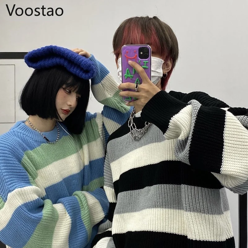 Вязаный свитер в полоску для мужчин и женщин, повседневные Пуловеры оверсайз, свитеры, свободный джемпер, уличная одежда, Y2K, вязаная одежда, ...
Вязаный свитер в полоску для мужчин и женщин, повседневные Пуловеры оверсайз, свитеры, свободный джемпер, уличная одежда, Y2K, вязаная одежда, ...