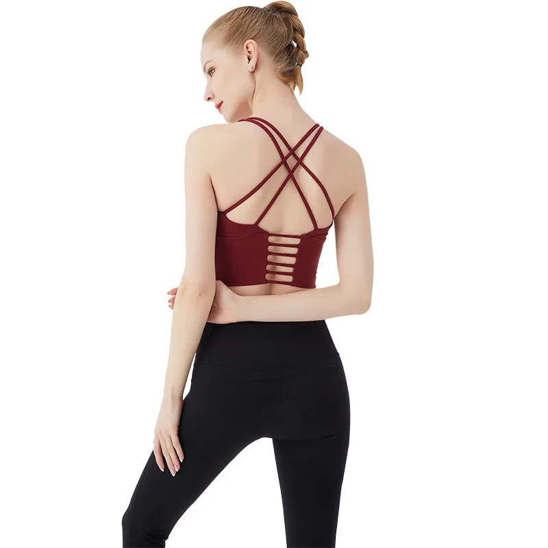 Yoga Underwear Women's Top Sexy Cross Breathable Quick-Drying Beauty Back Sports Bra Running Short-Sleeved Yoga Sportswear Femme
Yoga Underwear Women's Top Sexy Cross Breathable Quick-Drying Beauty Back Sports Bra Running Short-Sleeved Yoga Sportswear Femme