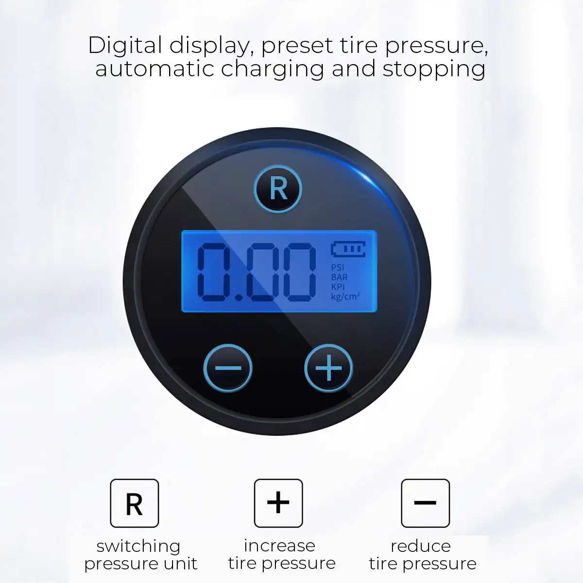 Portable Car Air Pump Compressor 4 in 1 Auto Vacuum Cleaner Digital Tire Pressure Gauge LED Lighting Automotive Inflator
Portable Car Air Pump Compressor 4 in 1 Auto Vacuum Cleaner Digital Tire Pressure Gauge LED Lighting Automotive Inflator