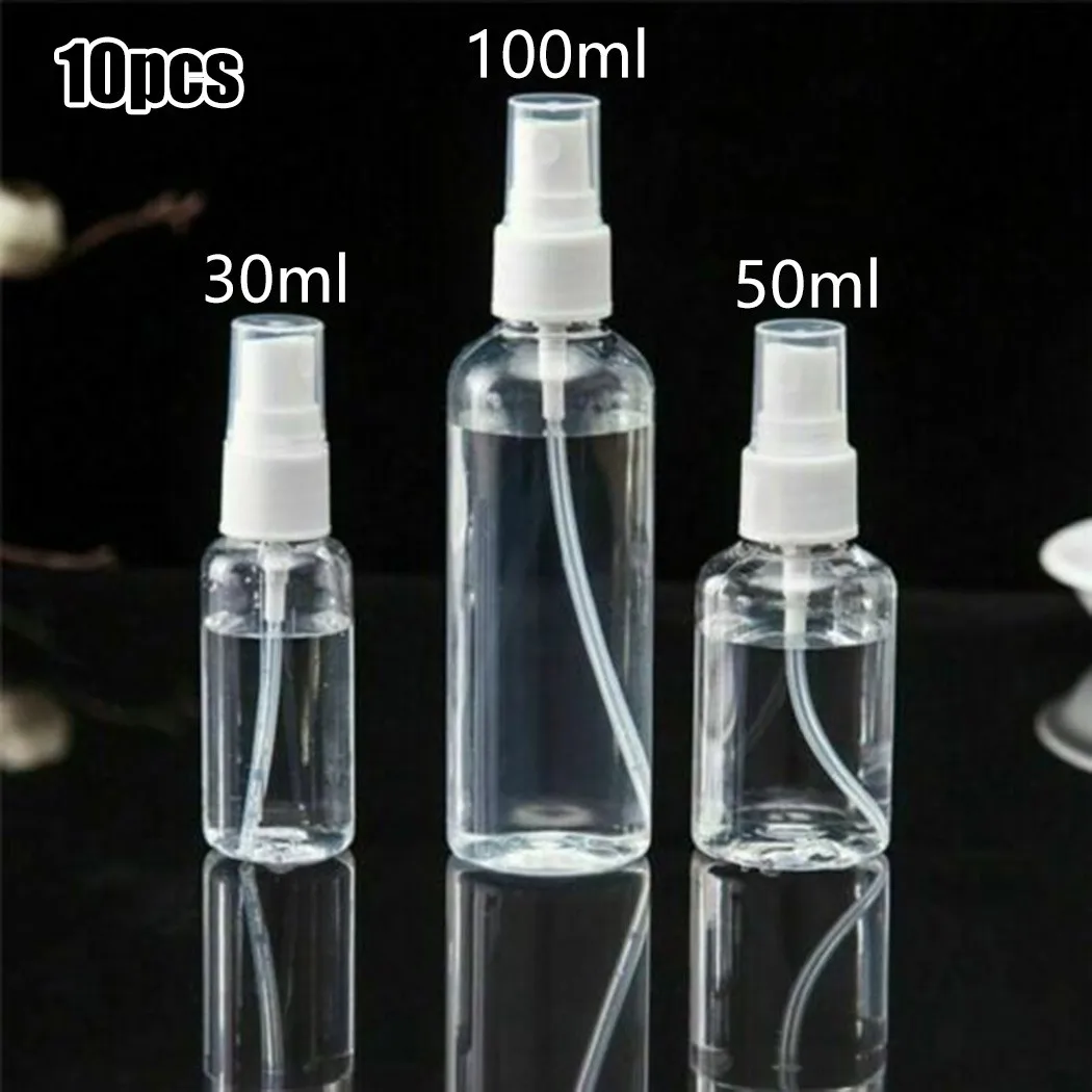 10pcs 30/50/100ML Mini Clear Plastic Perfume Atomizer Portable Moisturizing Spray Bottle For Travel Makeup Household Cleaning
10pcs 30/50/100ML Mini Clear Plastic Perfume Atomizer Portable Moisturizing Spray Bottle For Travel Makeup Household Cleaning