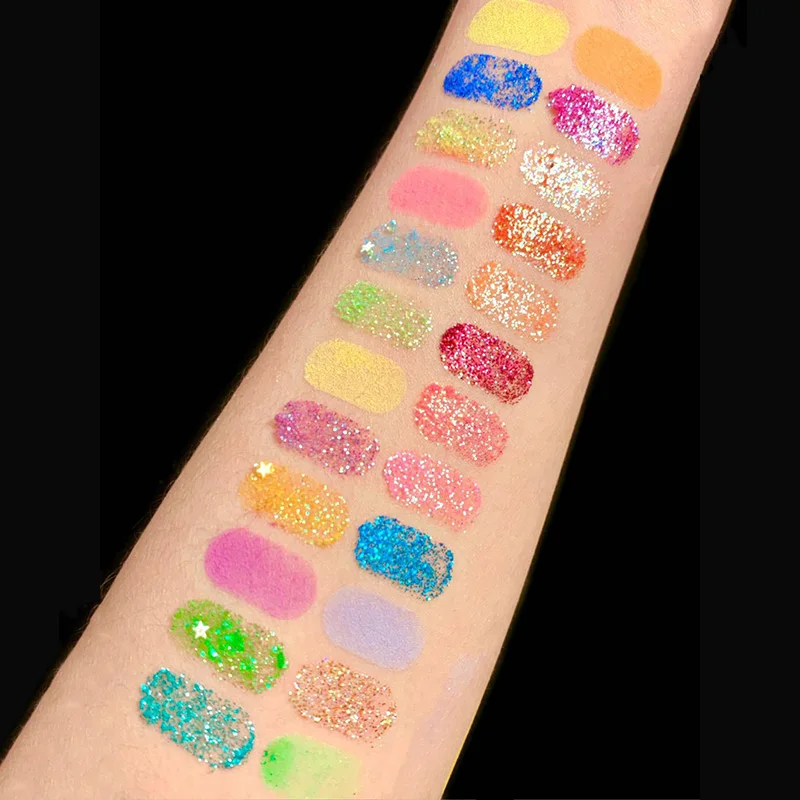 Glow In The Dark Eyeshadow Palette Neon Luminous Shimmer Aurora Pigmente Eye Shadow For Festival Party Face Body Makeup Set
Glow In The Dark Eyeshadow Palette Neon Luminous Shimmer Aurora Pigmente Eye Shadow For Festival Party Face Body Makeup Set
