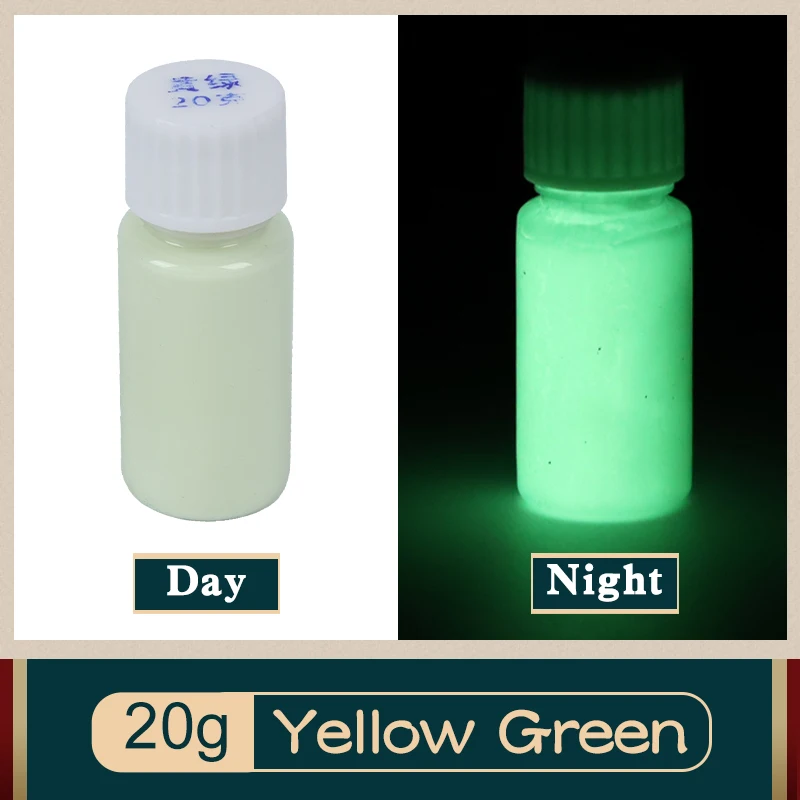 20g Yellow Green Glow in The Dark Luminous Paint Shining for Home Party Christmas Decoration Pigment
20g Yellow Green Glow in The Dark Luminous Paint Shining for Home Party Christmas Decoration Pigment