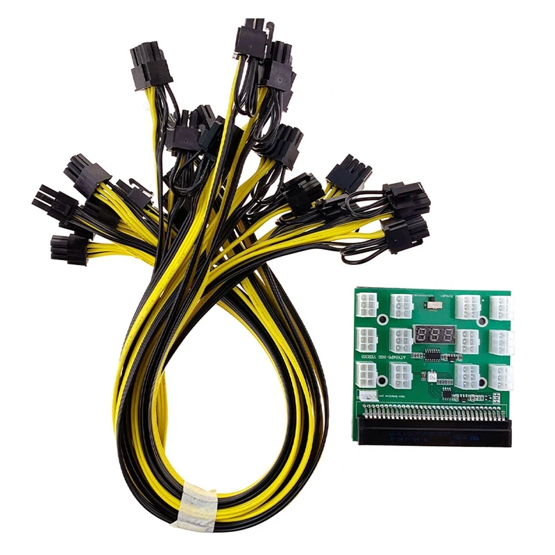 1200W PSU Power Supply for HP DL580G6 G7 498152-001 490594-001 438203-001+Breakout Board+12Pcs 6Pin to 8Pin Cables 60cm
1200W PSU Power Supply for HP DL580G6 G7 498152-001 490594-001 438203-001+Breakout Board+12Pcs 6Pin to 8Pin Cables 60cm