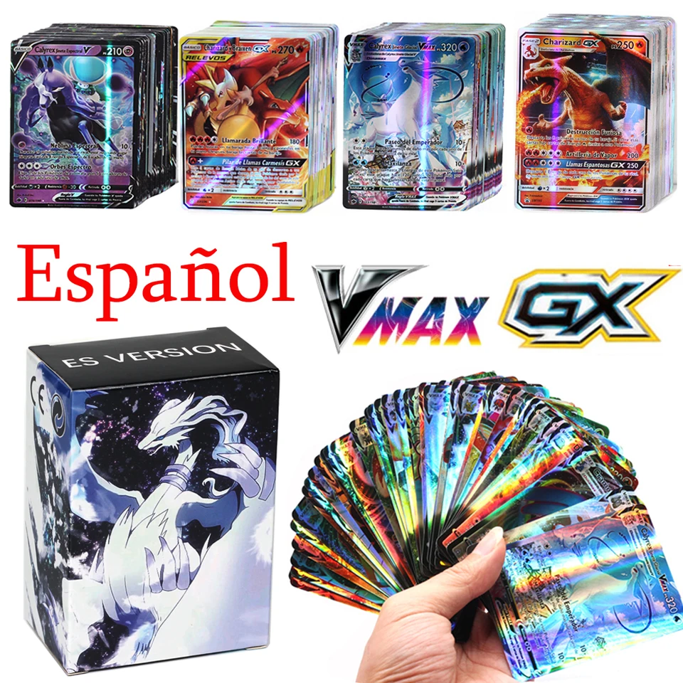 Новые карты Pokemon в испанской этикетке команда GX VMAX V тренажер энергия Сияющие карты игра Castellano Espaol детская игрушка 
Новые карты Pokemon в испанской этикетке команда GX VMAX V тренажер энергия Сияющие карты игра Castellano Espaol детская игрушка