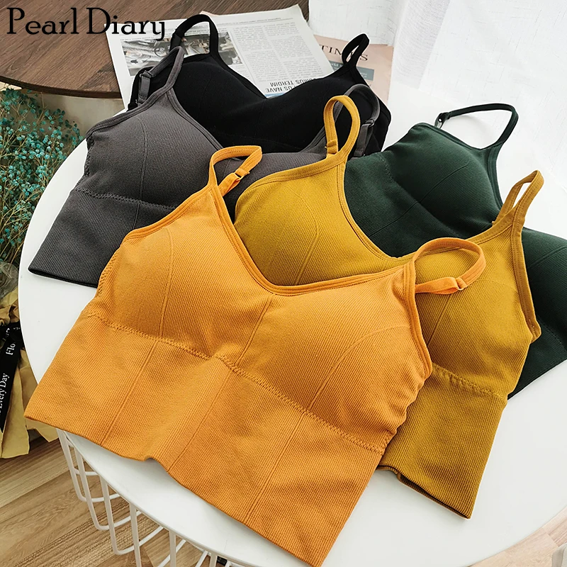 Pearl Diary Women Spaghetti Camis Top Summer V Neck Sport Crop Top Bra Femme Skinny Beach Top Adjustable Strap Casual Sport Bra
Pearl Diary Women Spaghetti Camis Top Summer V Neck Sport Crop Top Bra Femme Skinny Beach Top Adjustable Strap Casual Sport Bra