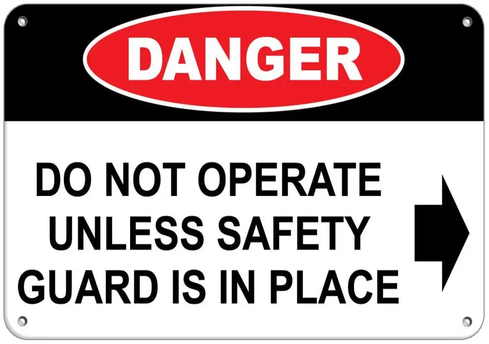 Danger Do Not Operate Unless Safety Guard in Place Style 1 Label Vinyl Decal Sticker Kit OSHA Safety Label Compliance Signs 8" 
Danger Do Not Operate Unless Safety Guard in Place Style 1 Label Vinyl Decal Sticker Kit OSHA Safety Label Compliance Signs 8"