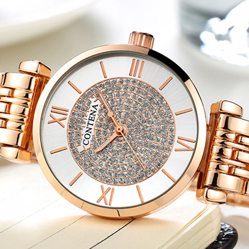 New Production 2020 CONTENA Ladies Watches Luxury Rose Gold Diamond Women Watches Fashion Women Dress Watches Bangles for Women
New Production 2020 CONTENA Ladies Watches Luxury Rose Gold Diamond Women Watches Fashion Women Dress Watches Bangles for Women