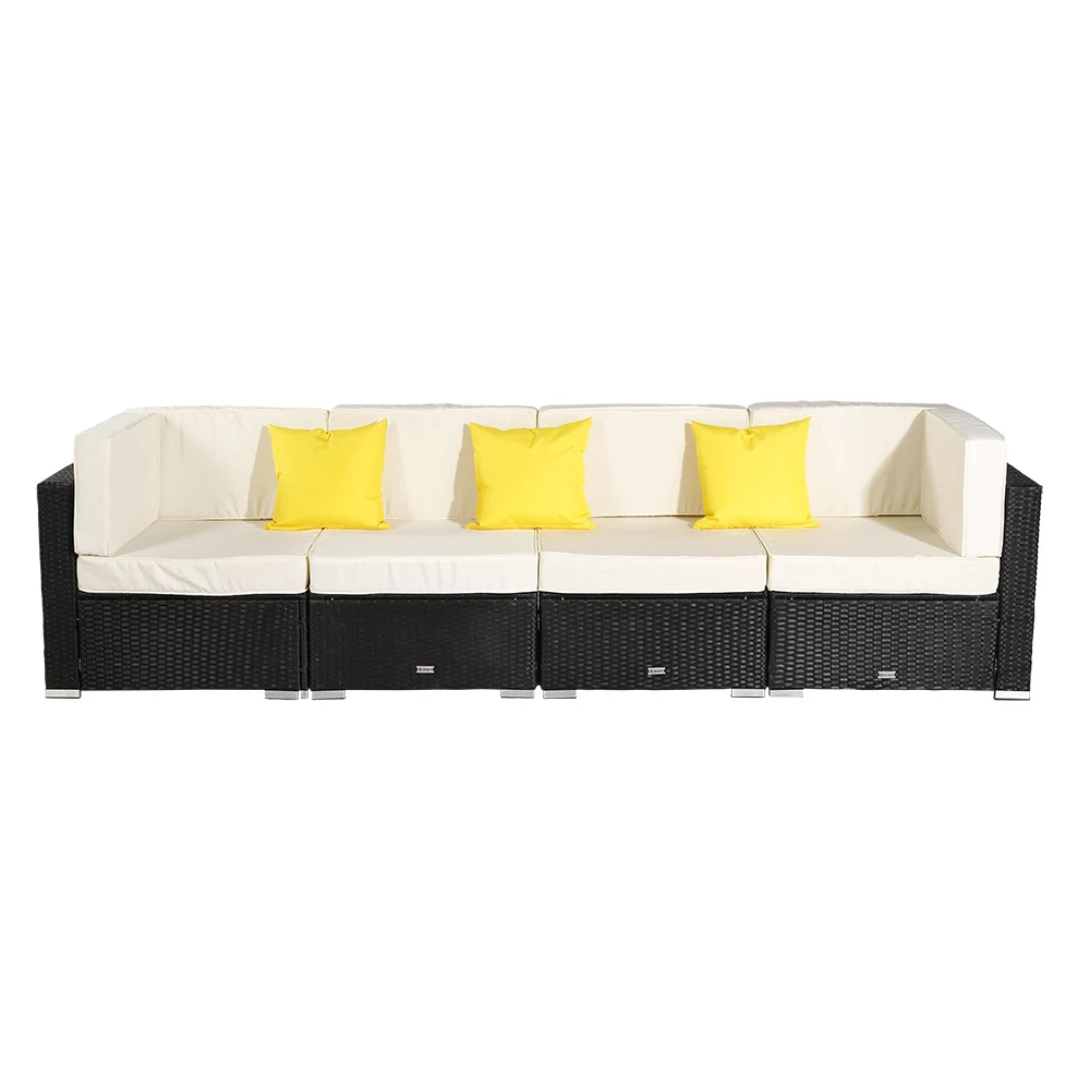 4 Pieces Patio Furniture Set Patio PE Wicker Rattan Corner Sofa Garden furniture Combination Sofa
4 Pieces Patio Furniture Set Patio PE Wicker Rattan Corner Sofa Garden furniture Combination Sofa