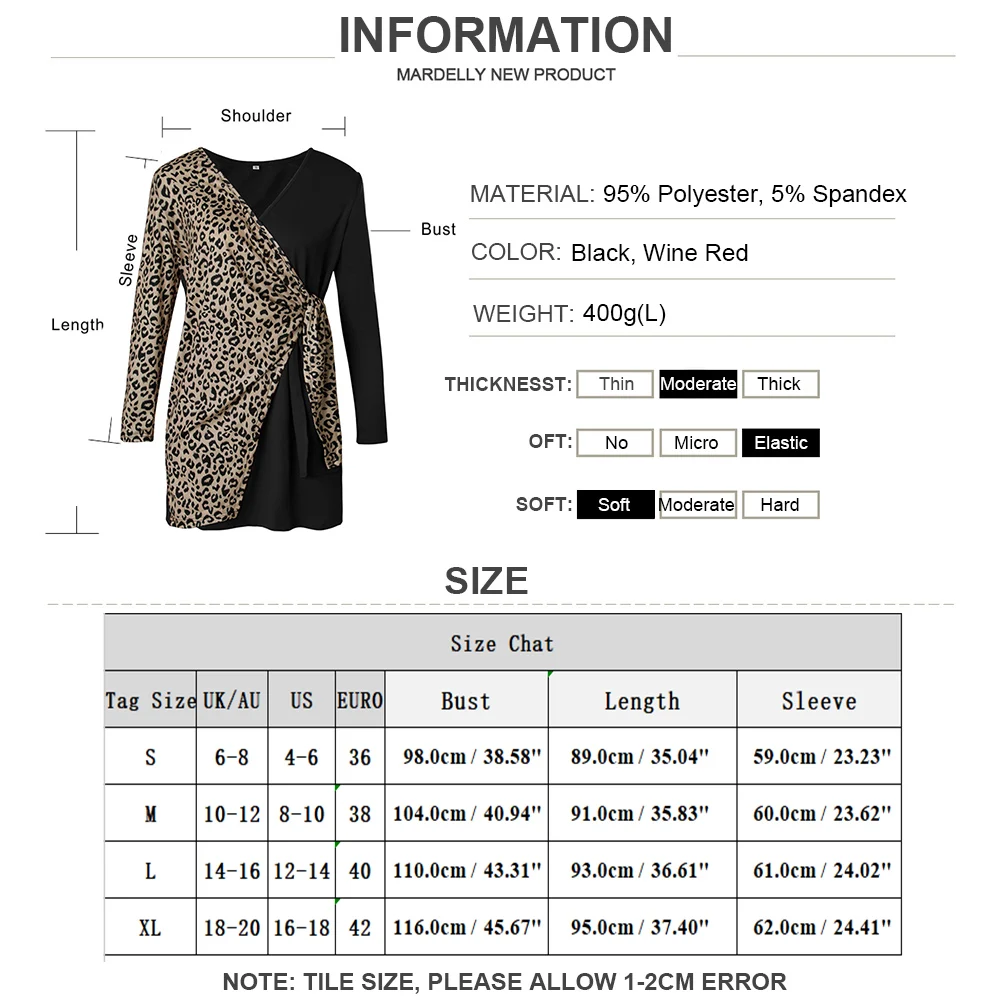 Lace Up Patchwork Ladies Dress 2021 Women Fashion Leopard-print V Neck Dress Long Sleeve Elegant Party Club Dress Streetwear D30 
Lace Up Patchwork Ladies Dress 2021 Women Fashion Leopard-print V Neck Dress Long Sleeve Elegant Party Club Dress Streetwear D30