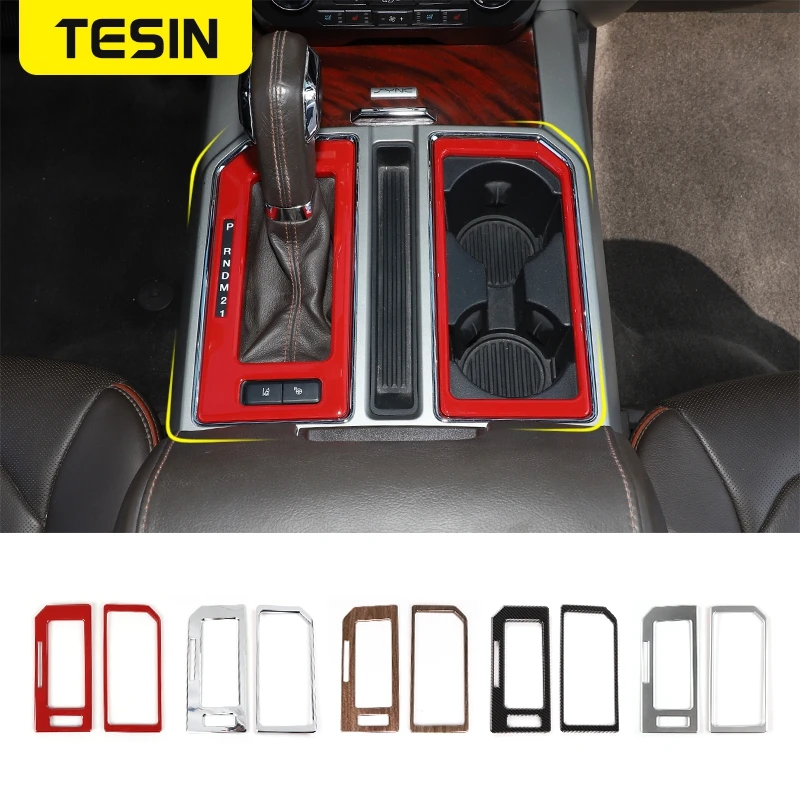 TESIN ABS Car Interior Gear Panel Trim Cover Cup Holder Decoration Trim Cover Stickers For Ford F150 2016 Up Car Accessories
TESIN ABS Car Interior Gear Panel Trim Cover Cup Holder Decoration Trim Cover Stickers For Ford F150 2016 Up Car Accessories