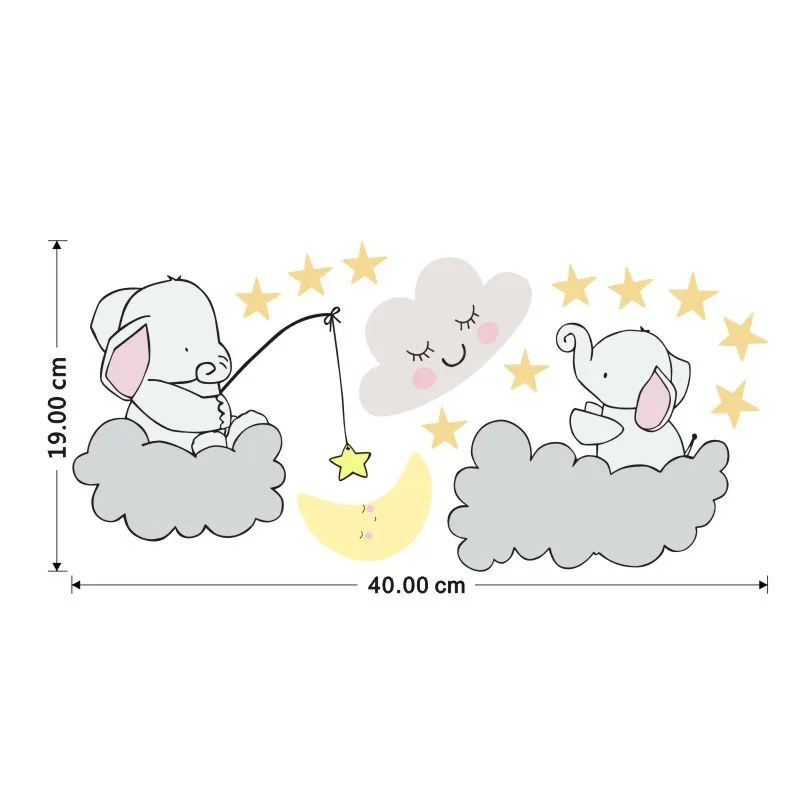 Cartoon Elephants Wall Stickers Art Decor Vinyl Decor For Baby Quote Kids Room Nursery Home Decoration Decal Poster T200910
Cartoon Elephants Wall Stickers Art Decor Vinyl Decor For Baby Quote Kids Room Nursery Home Decoration Decal Poster T200910