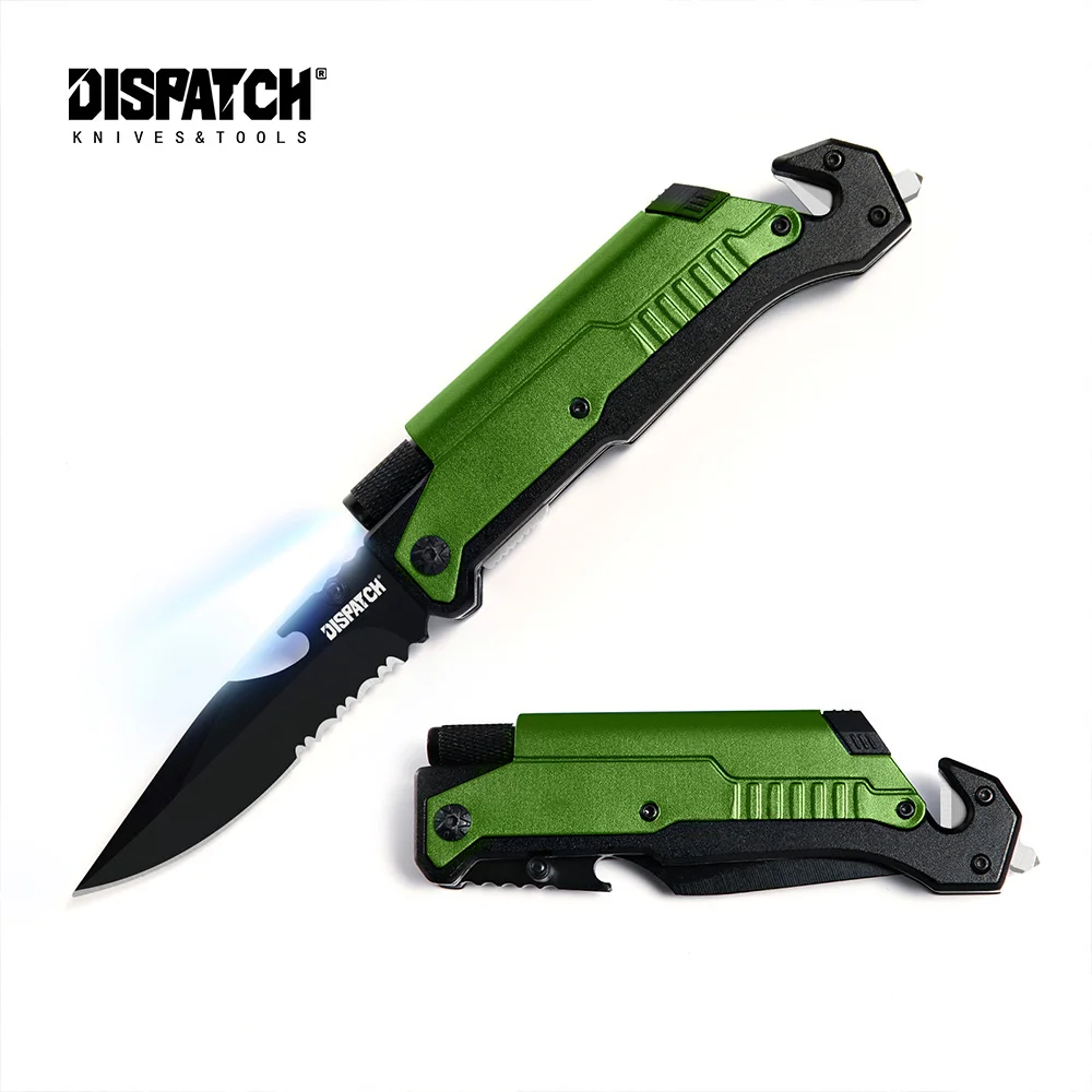 Dispatch 6-in-1 Survival Tactical Military Folding Pocket Knife with LED Light Cold Steel Multi-Function Outdoor Emergency Tool
Dispatch 6-in-1 Survival Tactical Military Folding Pocket Knife with LED Light Cold Steel Multi-Function Outdoor Emergency Tool