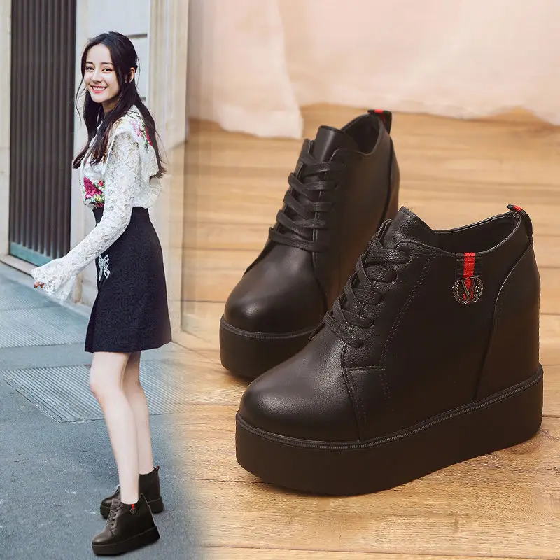 2020 Spring Korean Style Muffin Slanted Heel Platform plus 10cm Martin Shoes Super High All-match Fashion Lace-up Women's Shoes
2020 Spring Korean Style Muffin Slanted Heel Platform plus 10cm Martin Shoes Super High All-match Fashion Lace-up Women's Shoes