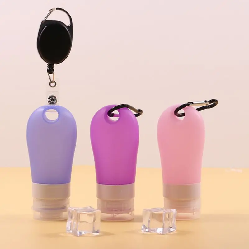 38ml Mini Leakproof Silicone Refillable Containers Squeezable Reusable Travel Bottles With Keychain Liquid Dispense Bottle
38ml Mini Leakproof Silicone Refillable Containers Squeezable Reusable Travel Bottles With Keychain Liquid Dispense Bottle