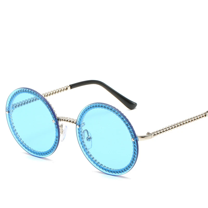 2020 new small fragrance round frame sunglasses metal chain European and American explosion sunglasses frameless can be equipped
2020 new small fragrance round frame sunglasses metal chain European and American explosion sunglasses frameless can be equipped