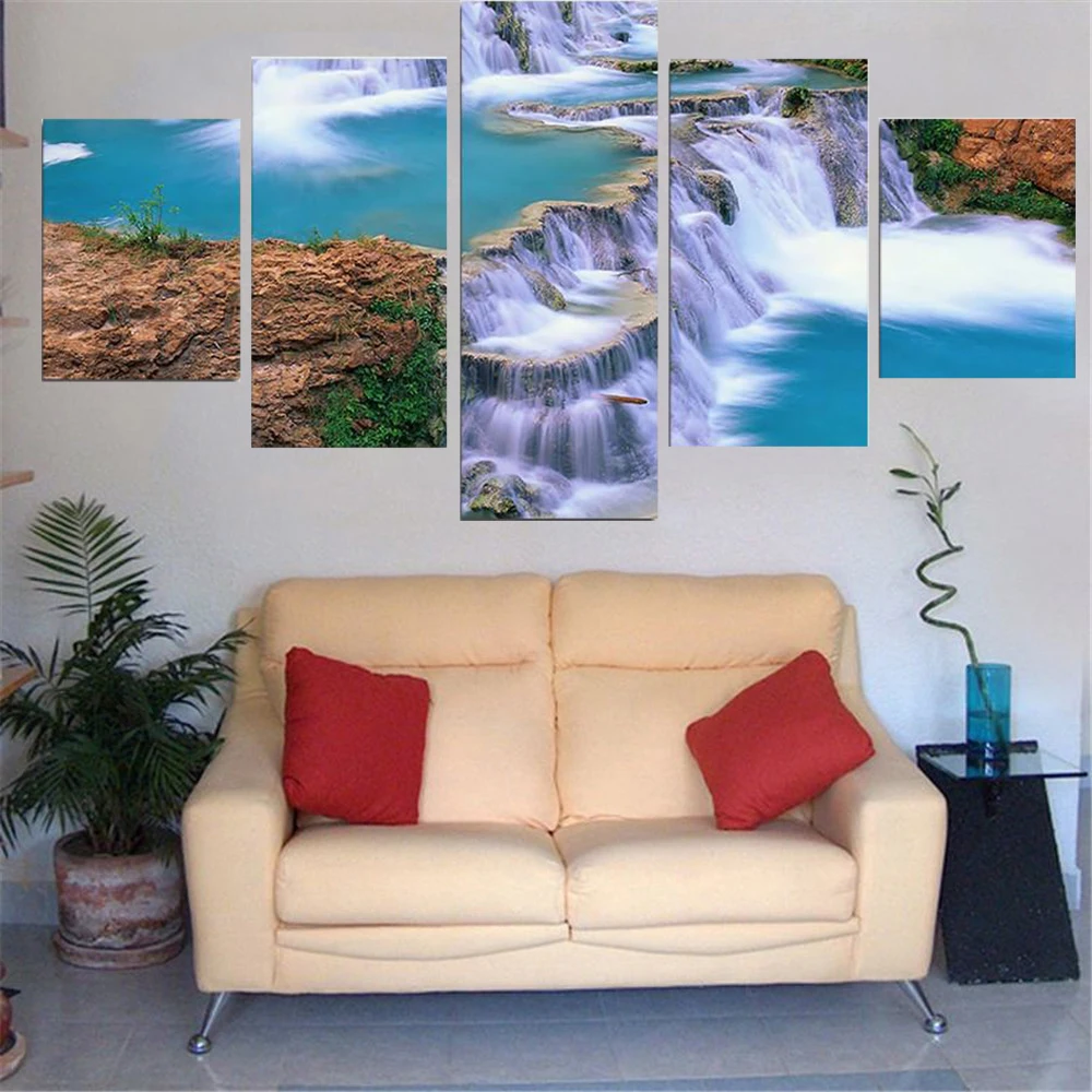 5 Pieces Wall Art Canvas Painting Landscape Spectacular Waterfall Poster Modular Home Decoration Pictures Modern Living Room
5 Pieces Wall Art Canvas Painting Landscape Spectacular Waterfall Poster Modular Home Decoration Pictures Modern Living Room
