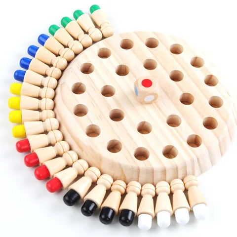 Детская игра для вечерние, деревянная палочка для запоминания, шахматная игра, забавная настольная игра, развивающая цветная игрушка для познавательных способностей для детей