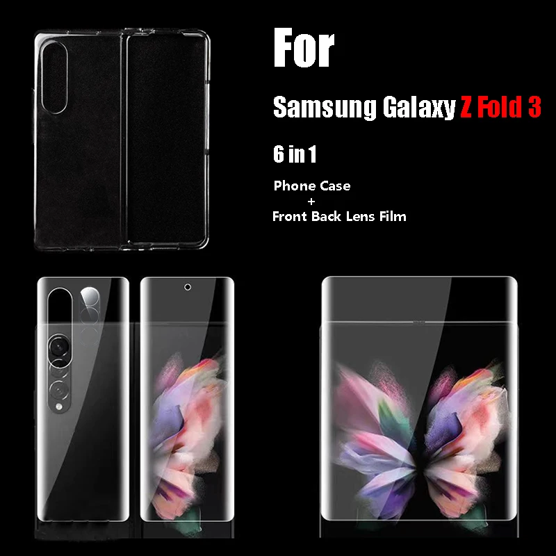 6 In 1 Front Back Hydrogel Film Tempered Glass Camera Lens Film for Samsung Z Fold 3 Case Front Back Film for Samsung Z Fold3
6 In 1 Front Back Hydrogel Film Tempered Glass Camera Lens Film for Samsung Z Fold 3 Case Front Back Film for Samsung Z Fold3