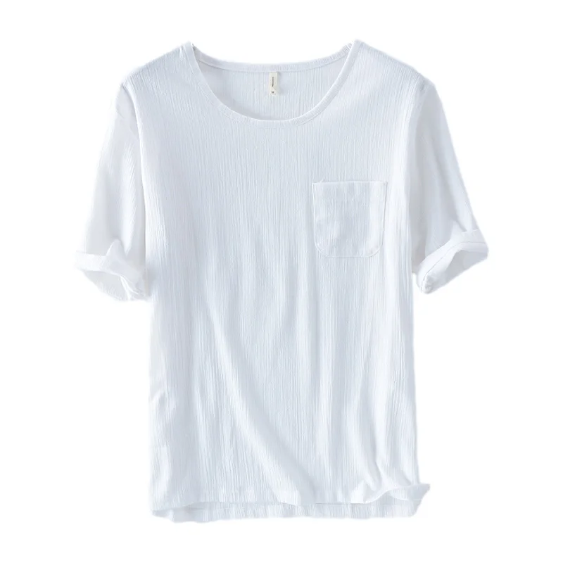 Summer Cotton Linen T-shirt For Men O-Neck Solid Color Casual Thin Top Basic Short Tees Male Clothing
Summer Cotton Linen T-shirt For Men O-Neck Solid Color Casual Thin Top Basic Short Tees Male Clothing