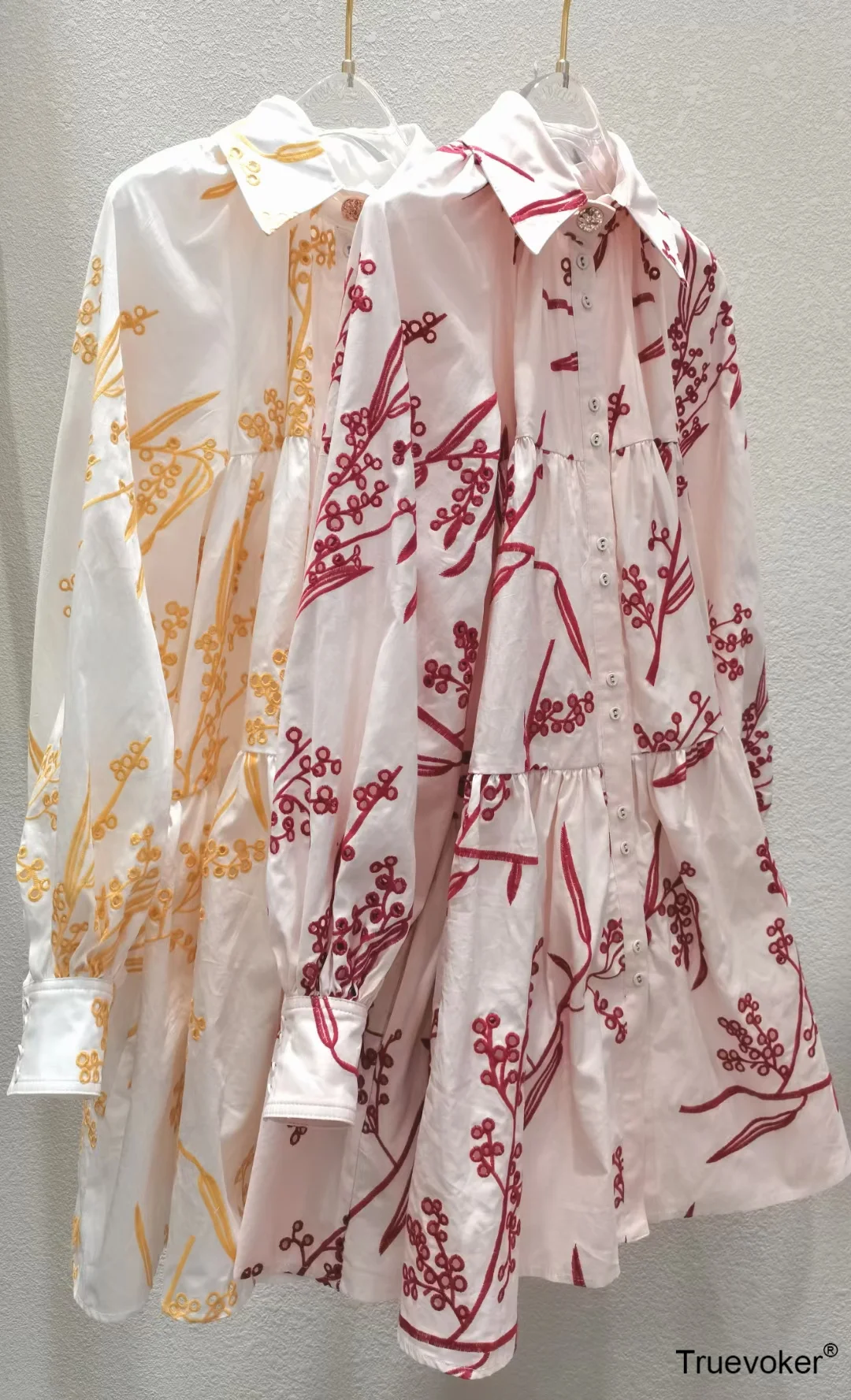 Fashion Spring Runway 100% Cotton Party Dress Lady Turn Down Collar Flower Embroidery Loose Vestidos
Fashion Spring Runway 100% Cotton Party Dress Lady Turn Down Collar Flower Embroidery Loose Vestidos