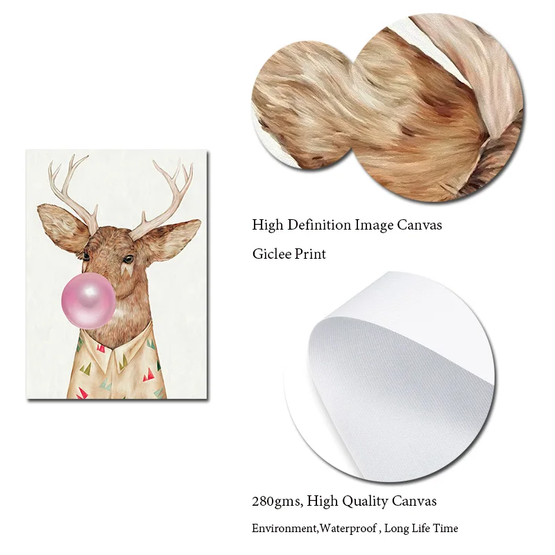 Bubble Gum Panda Horse Animals Posters Canvas Paintings Wall Art Nursery Decorative Pictures Prints Kids Room Decoration Artwork
Bubble Gum Panda Horse Animals Posters Canvas Paintings Wall Art Nursery Decorative Pictures Prints Kids Room Decoration Artwork