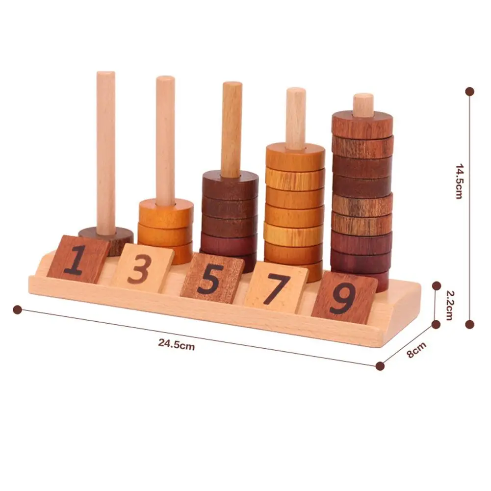 Wooden Stacking Counting Rings Block Math Arithmetic Kids Toddler Early Education Cognition Learning Toy
Wooden Stacking Counting Rings Block Math Arithmetic Kids Toddler Early Education Cognition Learning Toy