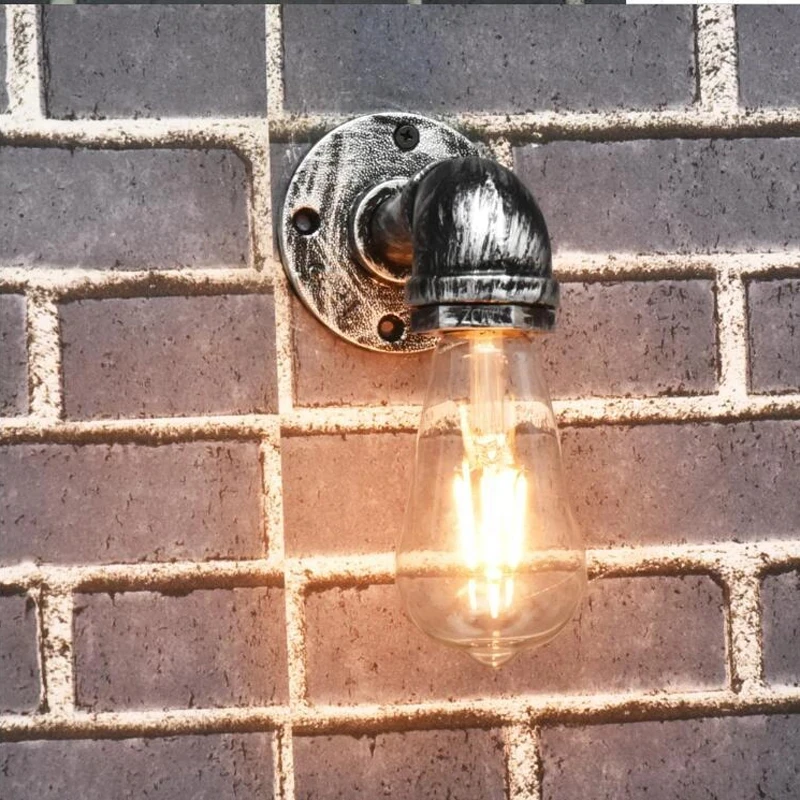 

Американский ретро-светильник в стиле лофт, креативный настенный светильник для бара, кафе, ресторана, коридора, настенное украшение, железная трубка, промышленный настенный светильник