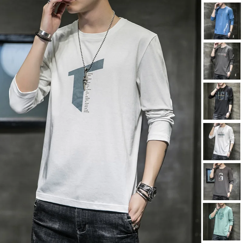 2020 long-sleeved T-shirt men's cotton trendy casual loose letter printing autumn and winter all-match clothes T-shirt men's
2020 long-sleeved T-shirt men's cotton trendy casual loose letter printing autumn and winter all-match clothes T-shirt men's