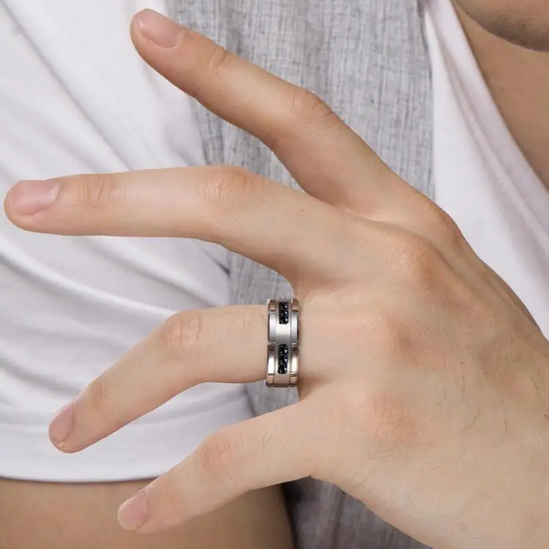 Ring for Men, Tungsten Rings, High Polished Inlay Black CZ Stones for Wedding Band, Free Shipping, Customized
Ring for Men, Tungsten Rings, High Polished Inlay Black CZ Stones for Wedding Band, Free Shipping, Customized