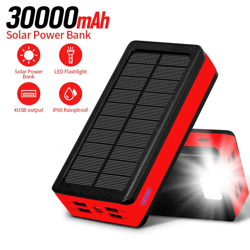 Camping Lamp Solar Power Bank 30000mah Mobile Power Supply 4USB Fast Charging Large Capacity Power Bank Tent Lamp
Camping Lamp Solar Power Bank 30000mah Mobile Power Supply 4USB Fast Charging Large Capacity Power Bank Tent Lamp